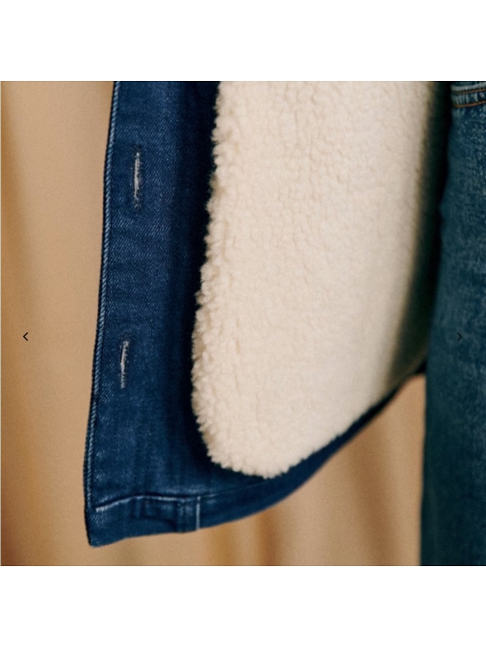 Sezane | Jacket | Will Jacket Indigo Faux Sheepskin Collar - Picture 4 of 14